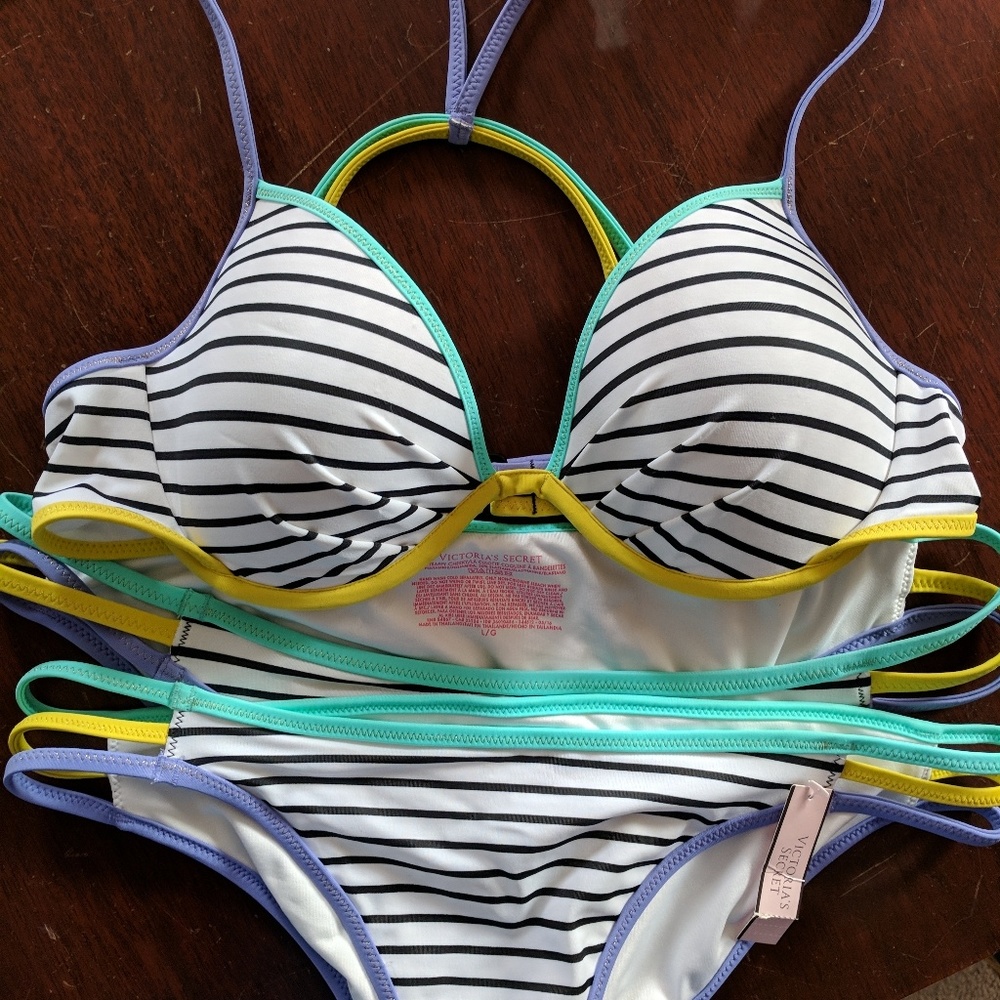 Victoria Secret Happy Stripe swim suit